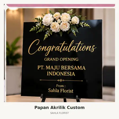 Papan Bunga Akrilik Ungasan